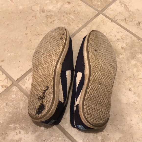 Toms woven canvas nautical stripe jute flat espadrille - Picture 5 of 5